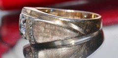 14k yellow gold ring 0.76ct diamond sz 9.25 handmade 1920’s antique 7.6gr N2389A
