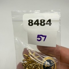 Vintage Nautical Charm Bracelet Gold Tone Chain 8 Charms Enamel Boat Anchor 6.75