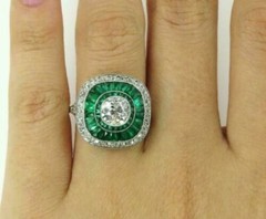 2CT Round Lab-Created Diamond Vintage & Antique Wedding Ring 14K White Gold Over