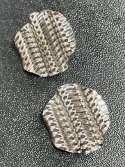 Vintage 1” Silver Tone Textured Metal Earrings