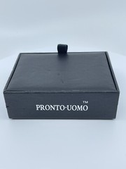 Pronto Uomo Knot Cufflinks and Shirt Stud set gold and gun metal gray IOB