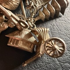 LOADED Vintage Chinese SILVER Charm Bracelet 7” 45 Charms 50 grams