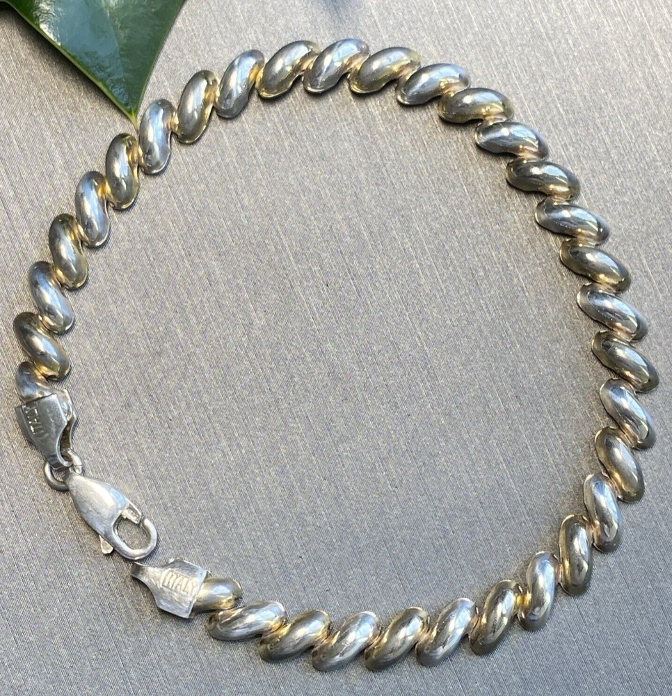 Vintage Saint Marco Bracelet Estate Fine Jewelry Pre-Owned Sterling Silver Italy
