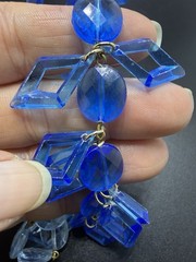 1940’s-1950’s Art Deco Rival Lucite Blue Necklace