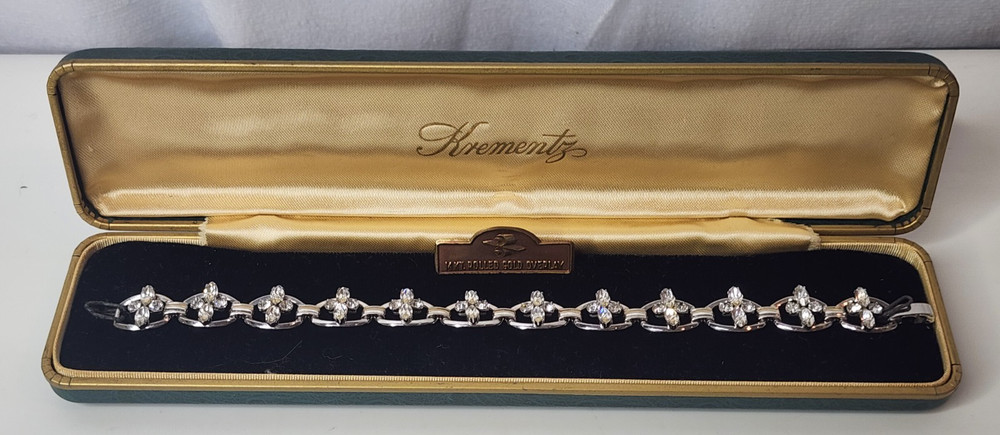 Krementz 14K Rolled Gold Overlay Bracelet, In Original Box, Size 7 1/4″
