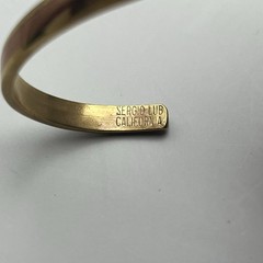 VTG Cuff Bracelet SERGIO LUB CALIFORNIA Copper and Brass Thin Bangle 6.75″