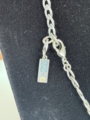 AMARO Designer Tennis Necklace With Flowers, Faceted Crystal And Natural Stones