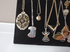 Lot Of 12 Pendant Necklaces Bows, Hearts, Angel, Skull Necklace Lot P38