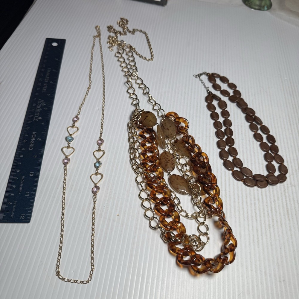 4pcs VTG Costume Jewelry Necklaces Lot #17 1970’s & 1980’s