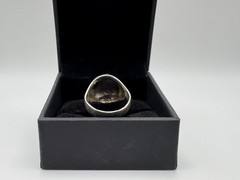 Vintage 925 Sterling Silver Abalone Turquoise Rainbow Inlay Ring Sz 9 9.3g