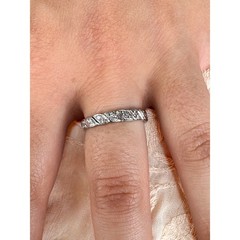 Retro Platinum 1.02 ctw Diamond Eternity Band Stacking Ring