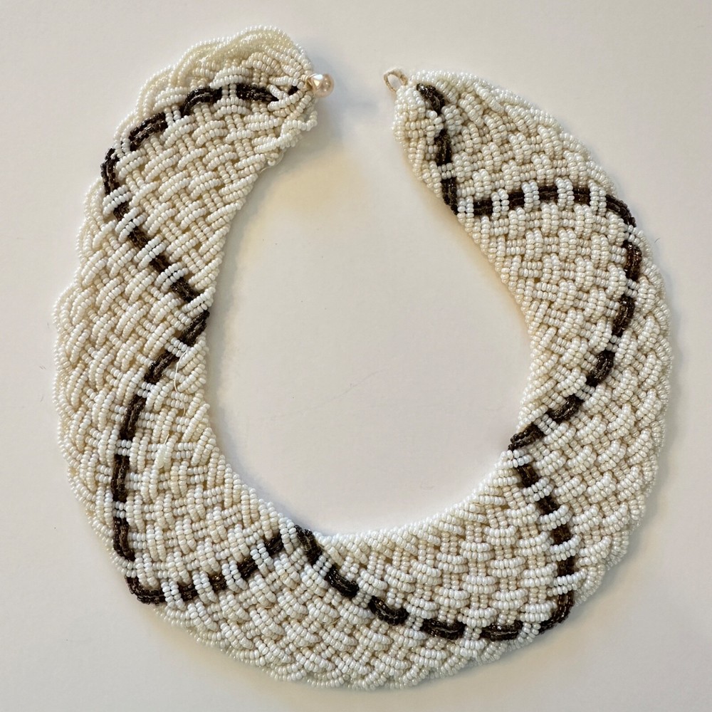 Baar & Beards Inc Wide Beaded Collar Necklace a “Top-Hit” Creation Vintage