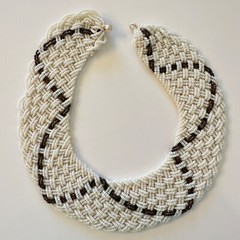 Baar & Beards Inc Wide Beaded Collar Necklace a “Top-Hit” Creation Vintage