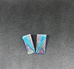 Vintage 80s Memphis Design Polymer Clay Earrings Abstract Geometric Post Studs