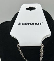New Coronet Necklace & Earrings Set Silvertone Purple Adjustable