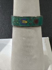 Cloisonne Band Size 7 Green