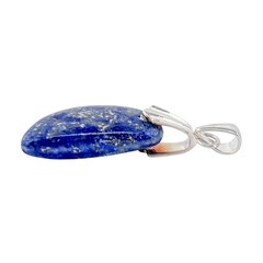 Sterling Silver 925 Blue Lapis Lazuli Dangle Pendant