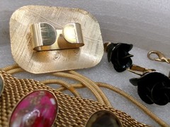 Mixed Lot~Antique & Older Vintage Jewelry~DAMASCENE~CLOISONNE~CZECH~1 925 PIN