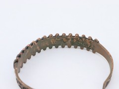 6.5″ Vintage WM Wheeler Turquoise Gemstone Copper Cuff Native Mexico Bracelet