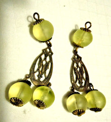 VTG Jewelry Lot :Cubic Zirconia- 925 CM, Victorian Prehnite , Tourmaline