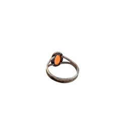 1.5g Vintage Art Nouveau 925 Sterling Silver Dragons Breath Opal Ring Sz 4.25