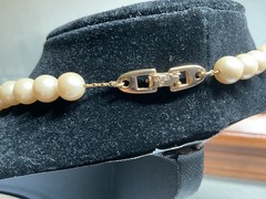 Napier faux pearl necklace with gold tone accents and bracelet