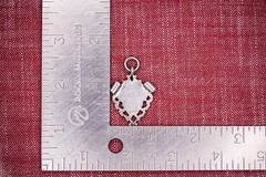 Antique Victorian Shield Fob Charm Sterling Silver British Pocket Watch