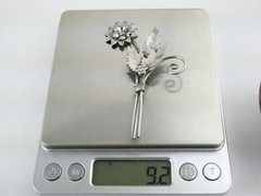 Vintage Byle Gro Sterling Silver Flowers Bouquet Brooch Pin 9.2g 3.5 Inches