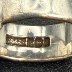 Vintage Sterling Silver Buckle Ring Birmingham V.G. & C. Co 1951 Size 7.5