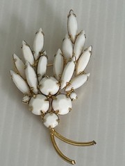 Vintage Juliana? Open Back Navettes Set In Goldtone -#470