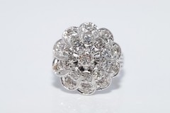 Antique Circa 1920s Art Deco 18k Gold Natural Diamond Decorated Strong Ring