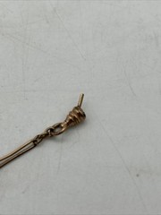 Antique Bronze Pocket Watch Fob Chain 14.5”- Broken End