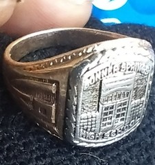 Vintage ArtDeco 1931 Bonner High School Signet Ring 10KGold 6 Grms Rare PreWWII