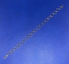 K02 KC 1960s Vintage 925 Sterling Silver Bracelet 8” 20cm Anklet Balls & Rings