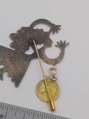 Vintage Rossi Fairy Angel Enamel Metal Stick Pin Brooch