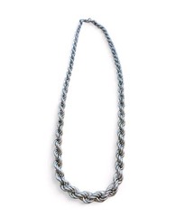 Vtg Sterling Graduated Rope Twist necklace 16.5″ 20.5 gm Italy