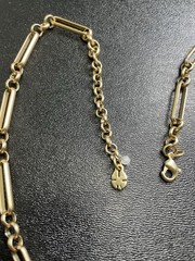 LUCKY BRAND Signed Vintage 16-18” Gold Tone Chain Link Necklace
