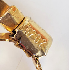 Vintage Ideal 6202 Hose Clamp Gold Tone Tie Bar 1.75″ Clasp Clip Plumber Novelty