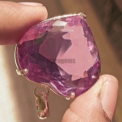 Flawless 110 Ct Natural Pink Imperial Topaz Certified Heart Shape Pendant