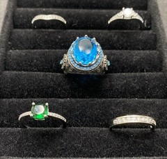 ✨Lot Of 5 Vintage To Now Beautiful Gemstone Estate Rings, All Size 8✨