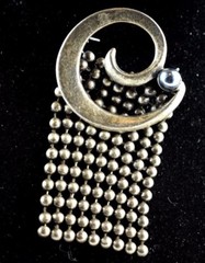 Vintage Marked Lady LR Remington Silver(?) Brooch Pin Fabulous! N18