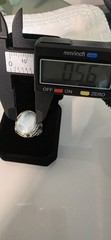 Vintage 925 Larimar Ring Thailand Sterling Silver Large Oval Statement Size 6