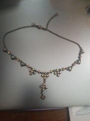 Vintage Cookie Lee Necklace With Multi-color Stones