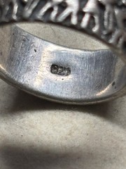 4g Vintage 925 Sterling silver NATIVE AMERICAN ? Storyteller Ring sz 5.5