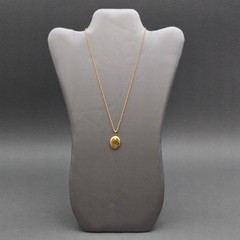 Vintage Hallmark Cards Locket Pendant Necklace 18″ Gold Tone Rope Chain