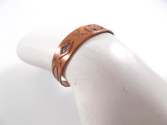 Small Bell Trading Post Copper Cuff Bracelet Southwest NA Design Free Shipping