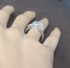 Vintage Platinum Engagement Ring 2.03CT.Natural Round Shape Diamond Circ 1950’s