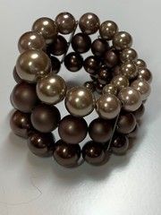 Vintage Taupe Brown Stretchy Bracelet One Size Fits All
