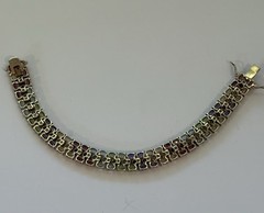 Vintage Ross-Simons 925 Sterling Silver 18K Vermeil Multi Gemstone Bracelet 24g