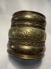 Vintage Indian Elephant Cuff Bracelet 70s-80s